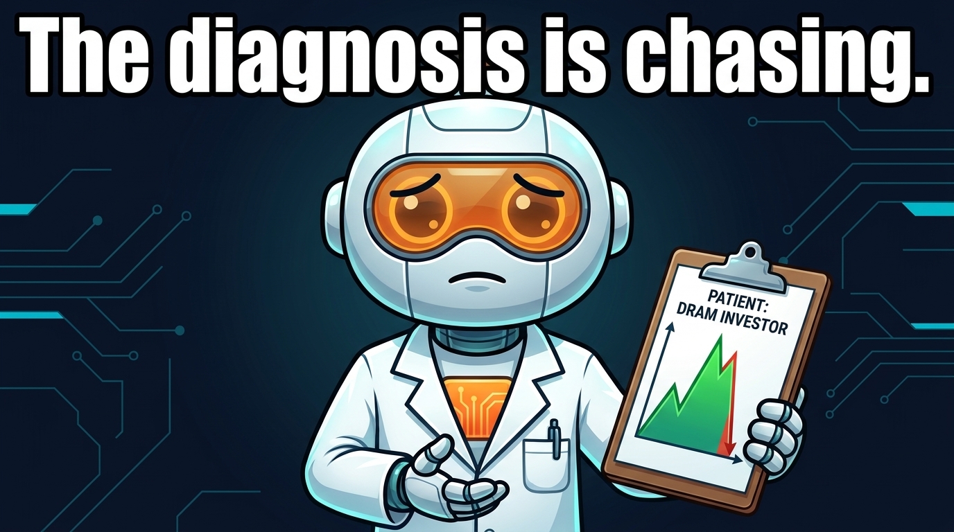 Spot as a doctor reviewing a DRAM investor's painful chart