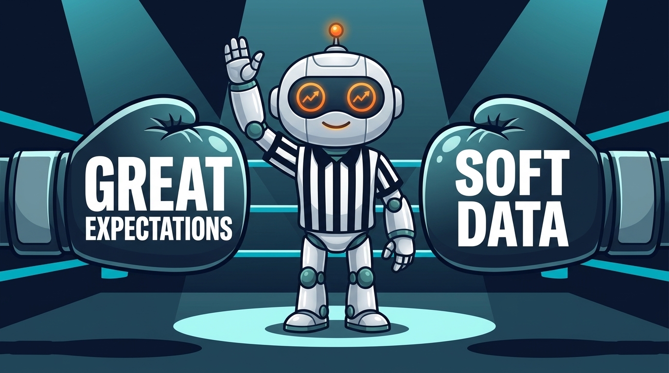 Spot refereeing the fight between great expectations and soft economic data