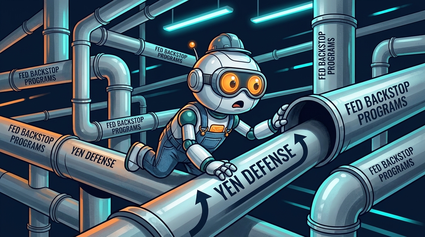 Spot the robot plumber discovering the yen defense pipe inside the Fed's backstop maze
