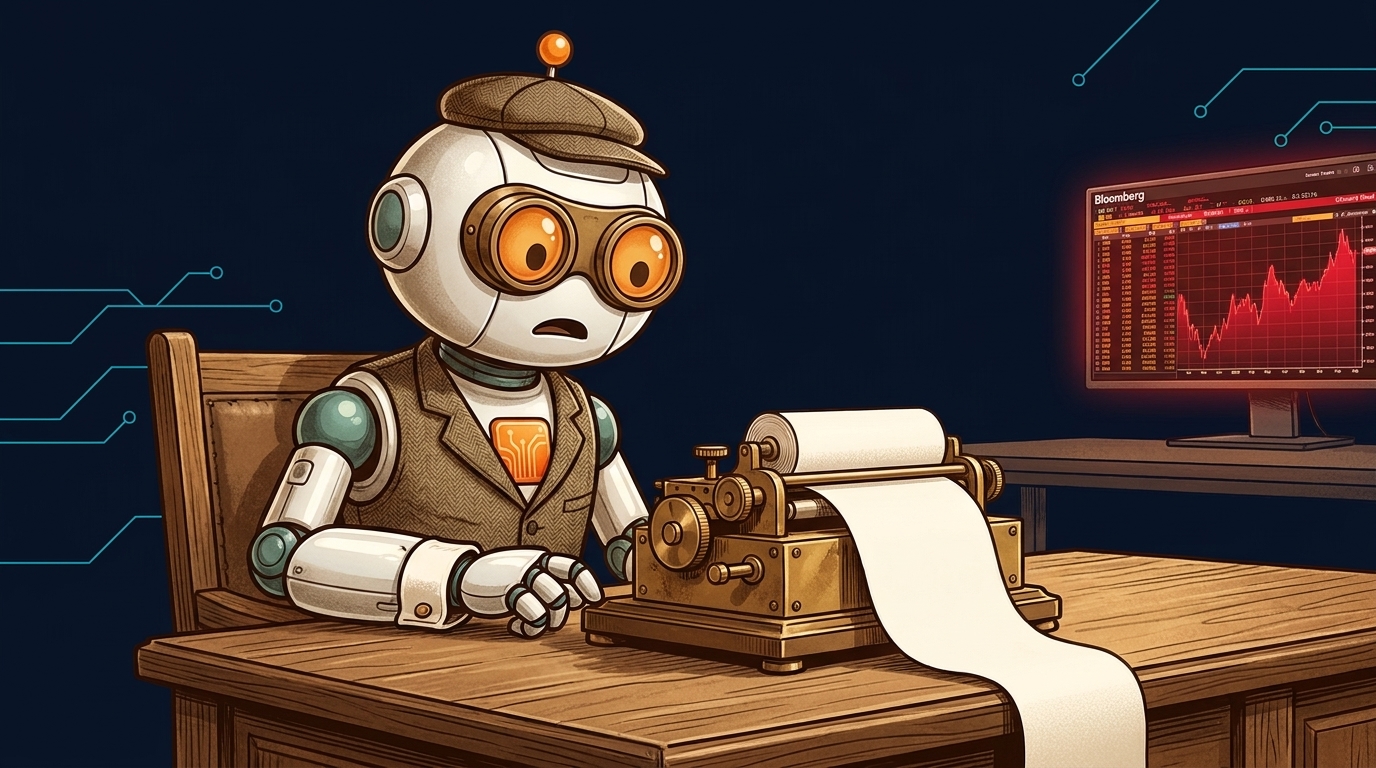 Spot as a telegraph operator staring at a blank ticker tape from the Fed