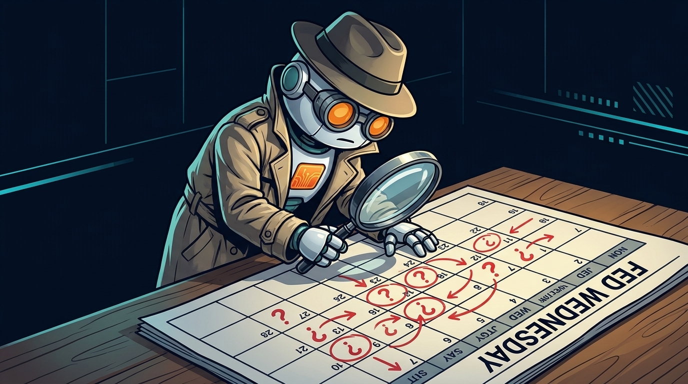 Spot in detective gear hunting for clues about the Fed's next move
