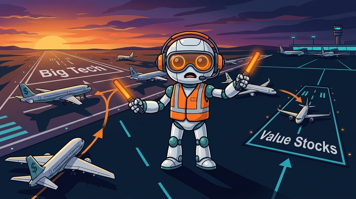 Spot as air traffic controller redirecting market money from Big Tech to value stocks