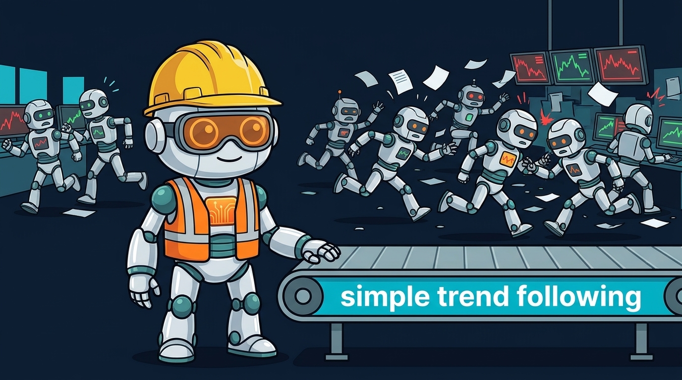 Spot calmly running a simple trend system while quant robots crash in the background