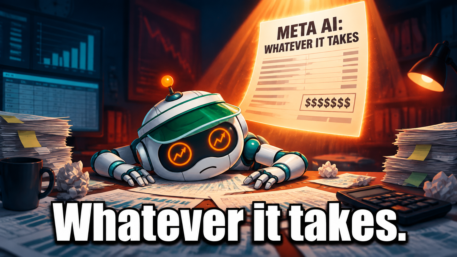 Spot the robot accountant jaw-dropped at Meta's massive AI invoice