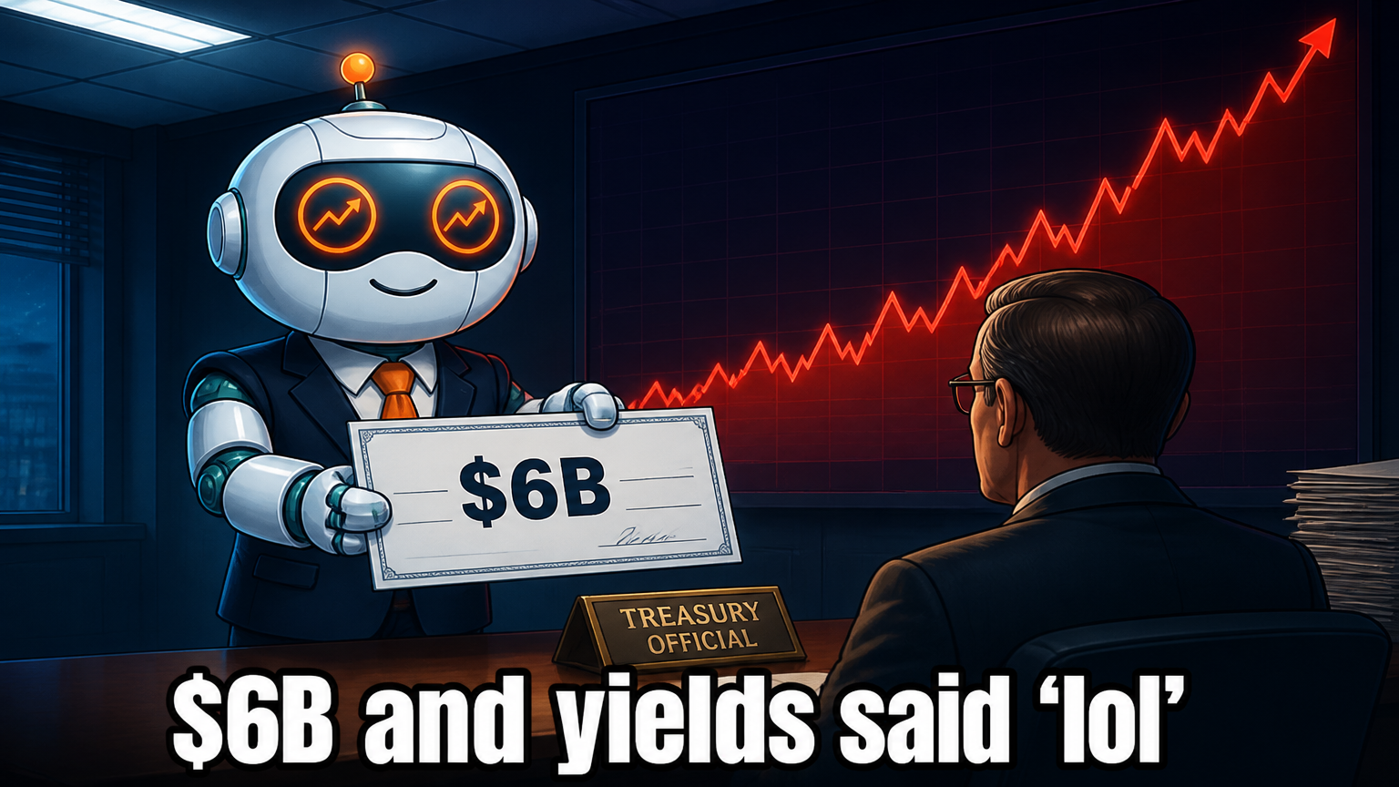 Spot handing over a buyback check while bond yields climb anyway