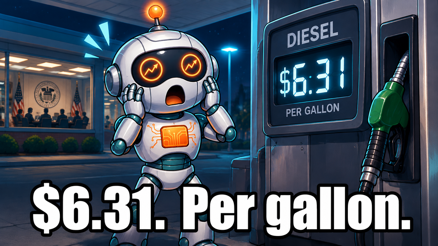 Spot at a gas station stunned by $6.31 diesel prices