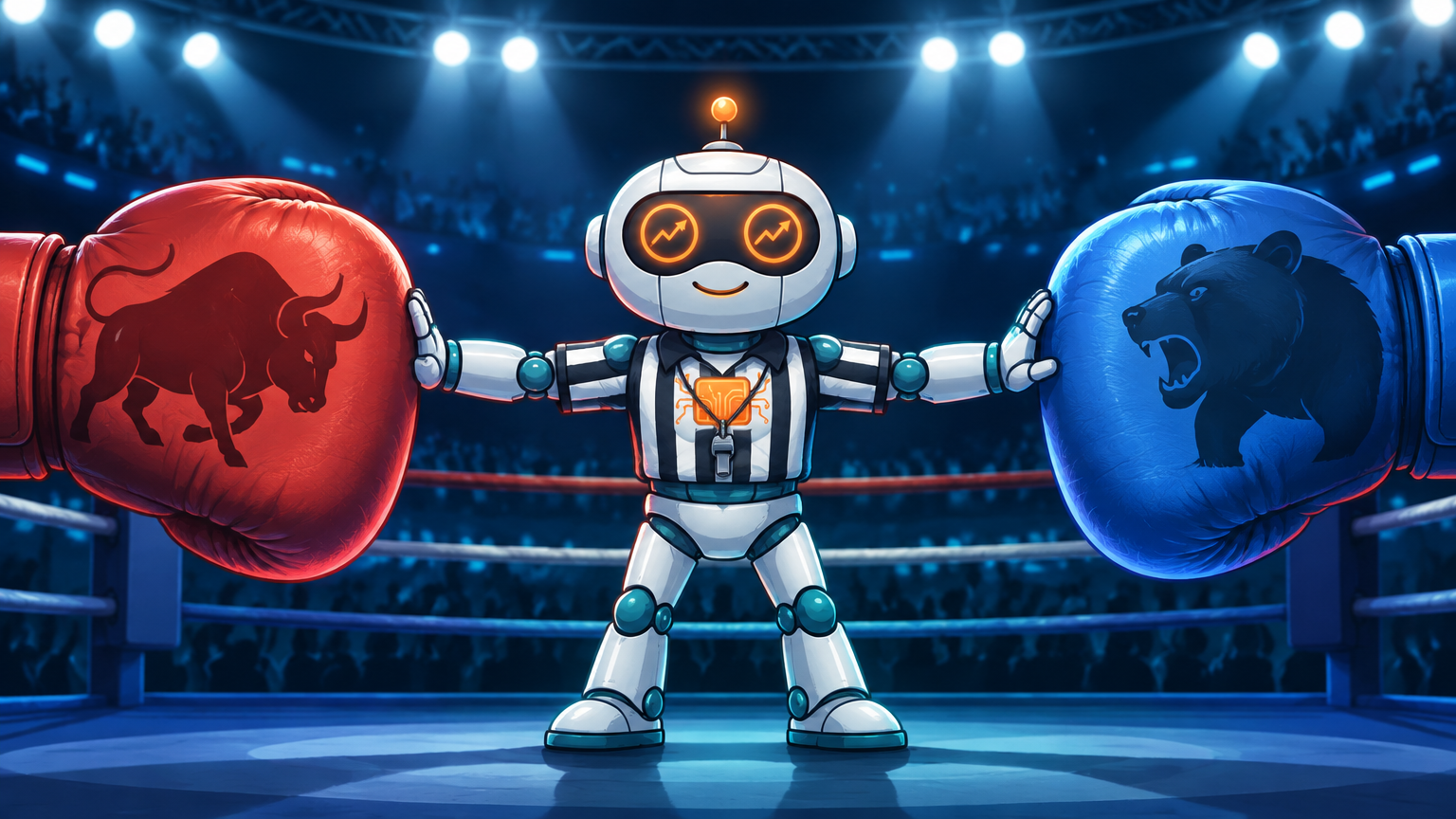 Spot as boxing referee between bulls and bears after the Fed rate hike