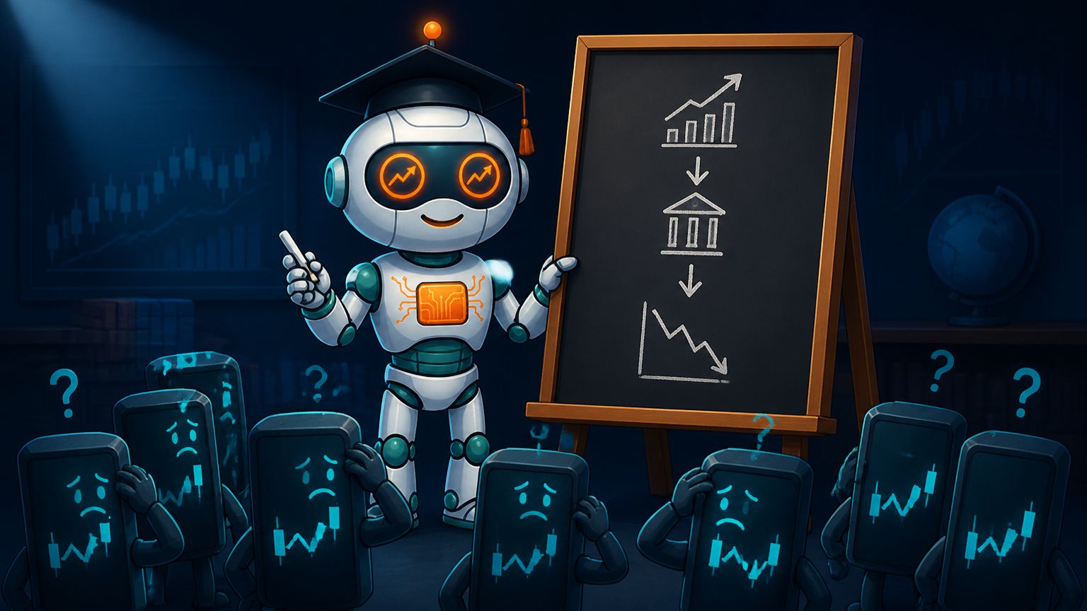 Spot teaching the class that good economic news can push stocks lower